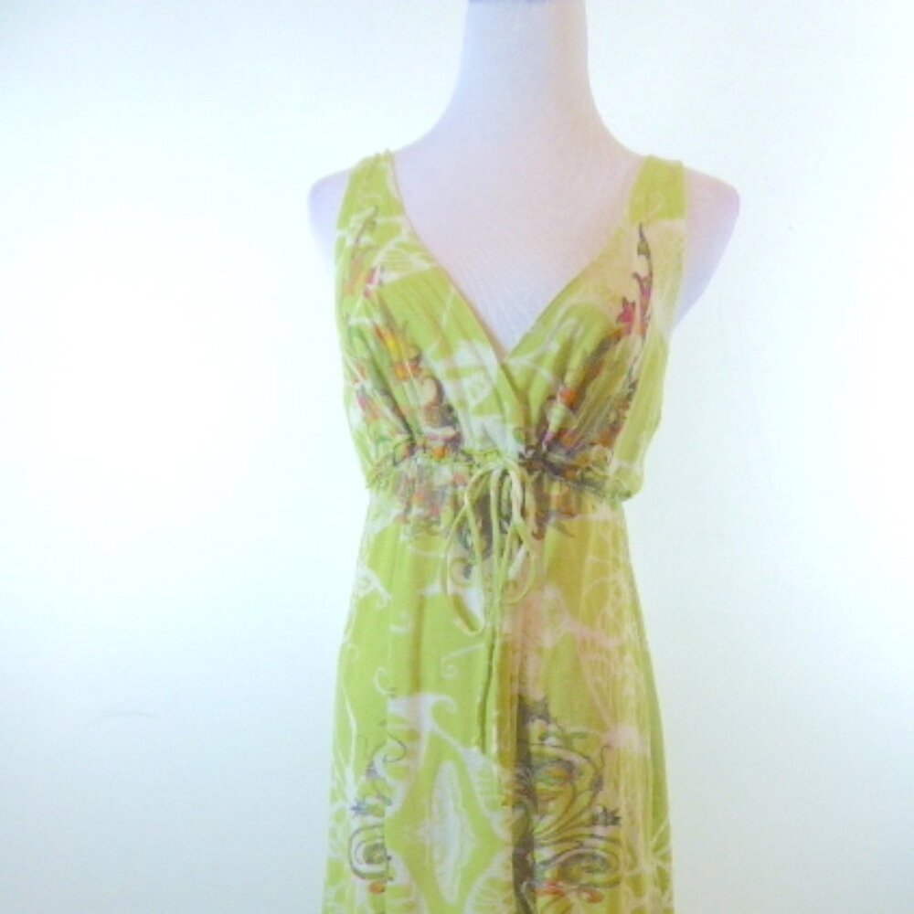 BUTTERFLY DROPOUT V NECK DRAGON DRESS XL boho hippie